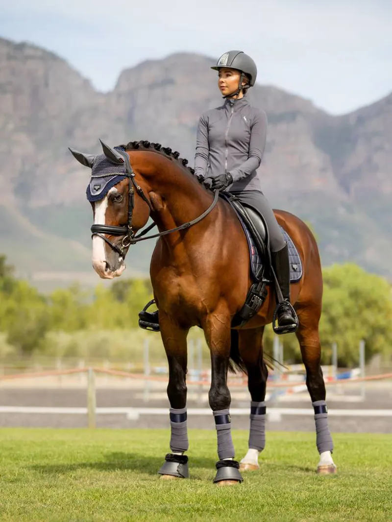 LeMieux Fleece Edged Overreach Boot Steel Brushed Grey-2